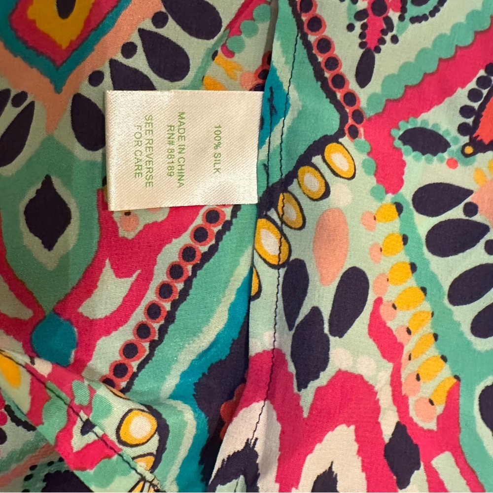 Lilly Pulitzer Crown Jewels Trace silk top large - Picture 7 of 8